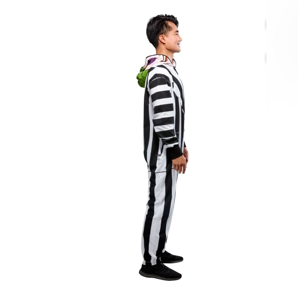 NEW Rubie's zipster mask-up Beetlejuice jumpsuit costume men’s XL costume - Picture 4 of 8